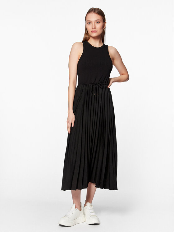 Tommy Hilfiger Rochie de zi WW0WW39342 Negru Regular Fit
