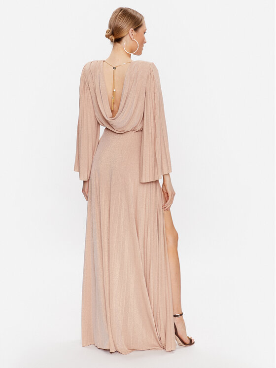 Elisabetta Franchi Elisabetta Franchi Večerné šaty AB-442-32E2 Béžová Regular Fit
