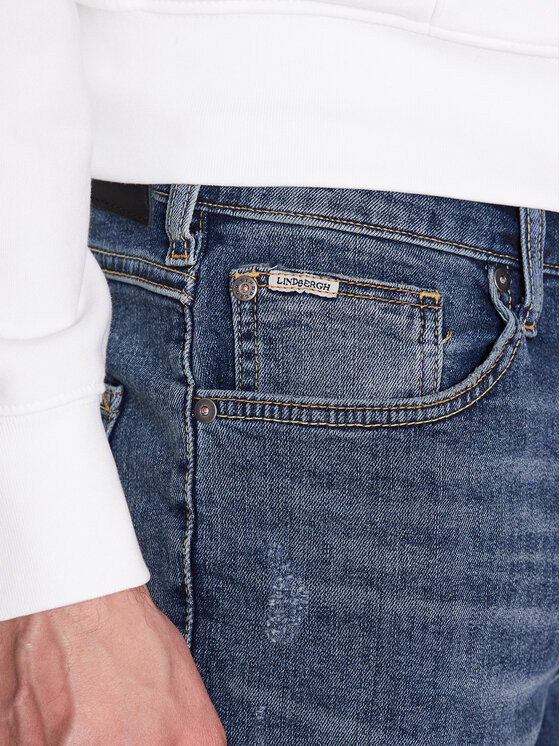 Lindbergh Lindbergh Džínsy 30-050002DAW Modrá Slim Fit