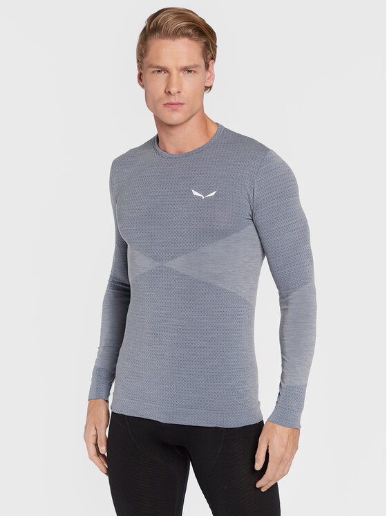 Salewa T shirt technique Zebru Medium Warm 27957 Gris Athletic Fit