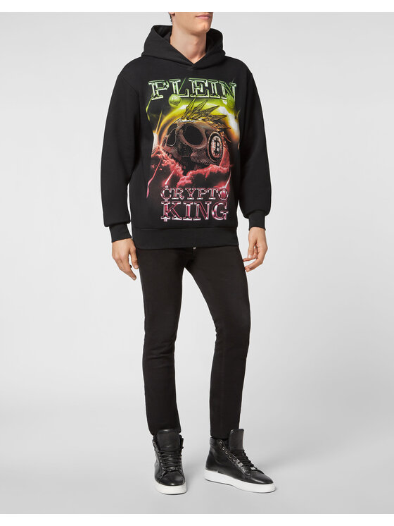 PHILIPP PLEIN PHILIPP PLEIN Mikina 5269 Čierna Regular Fit
