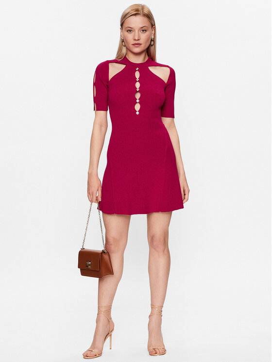 PINKO Pinko Strickkleid 101227 A0TU Rot Regular Fit