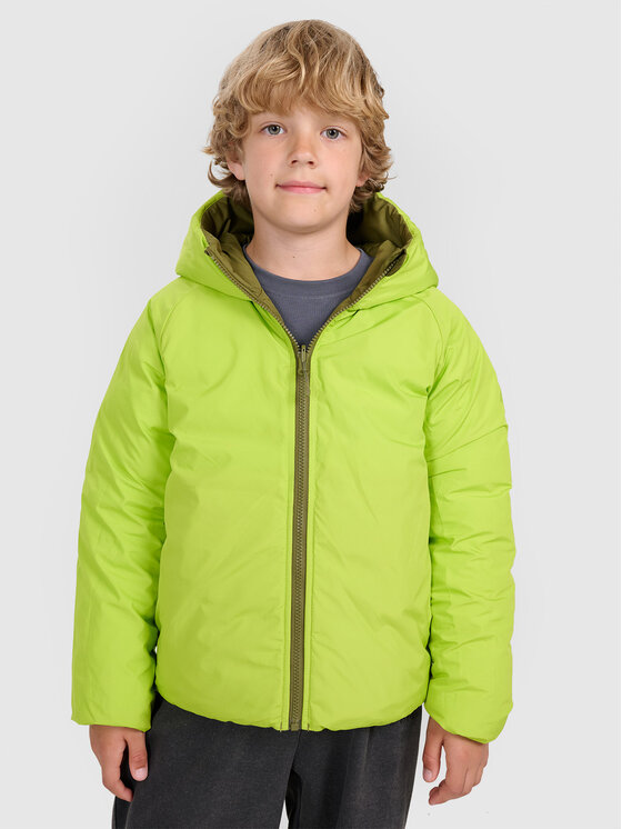 4F 4F Kurtka puchowa casual Khaki Regular Fit