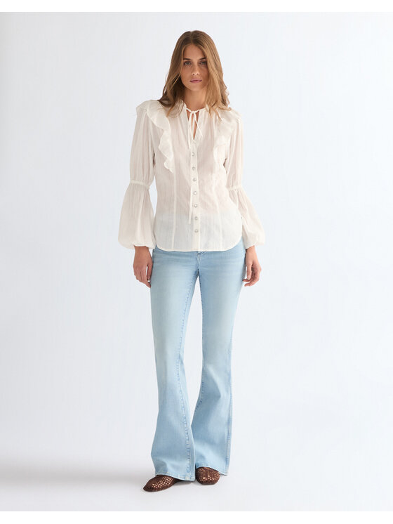 Wrangler Wrangler Koszula ROMANCE BLOUSE Biały Slim Fit