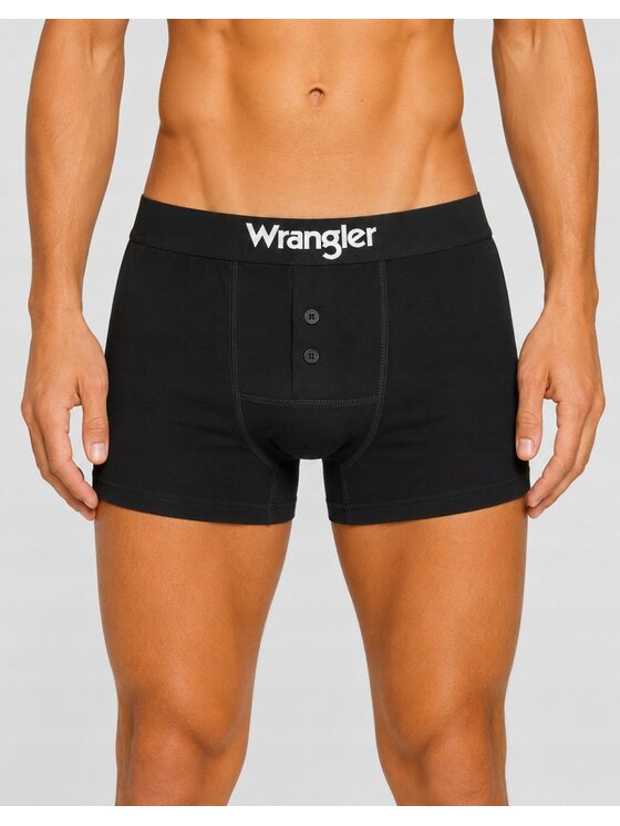 Wrangler Wrangler Bokserki Tain 3 Pack Cotton Elastane Button Fly Trunks Kolorowy