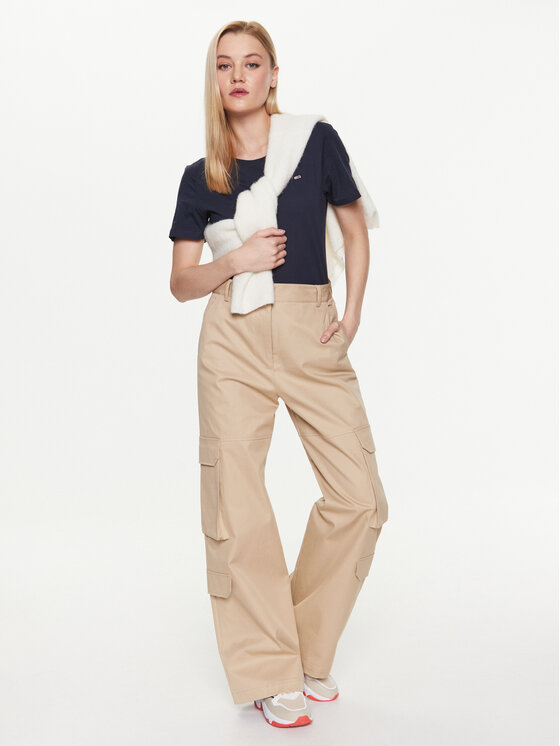 Tommy Jeans Tommy Jeans T-krekls DW0DW14616 Tumši zils Regular Fit