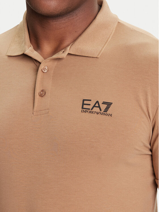 EA7 Emporio Armani EA7 Emporio Armani Polo 8NPF14 PJVQZ U6171 Bež Regular Fit