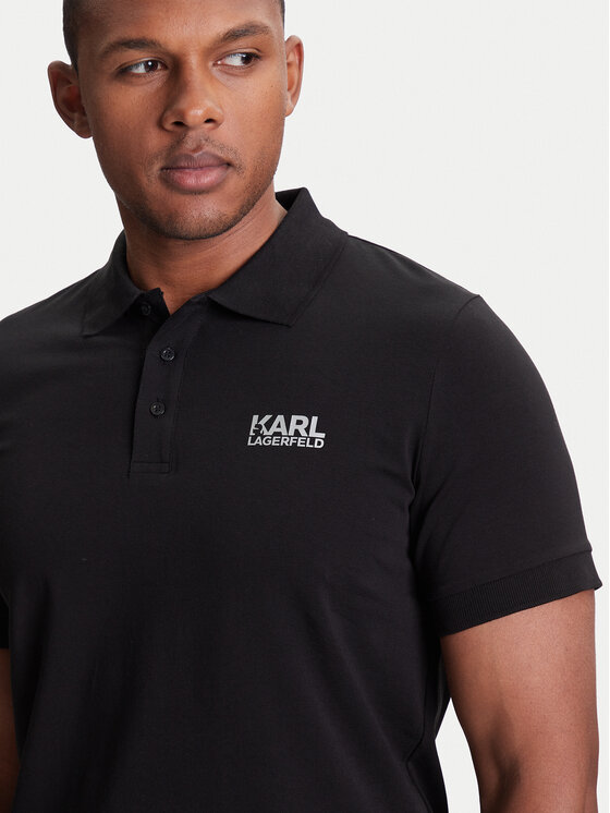 KARL LAGERFELD KARL LAGERFELD Поло 745088 553235 Чорний Regular Fit