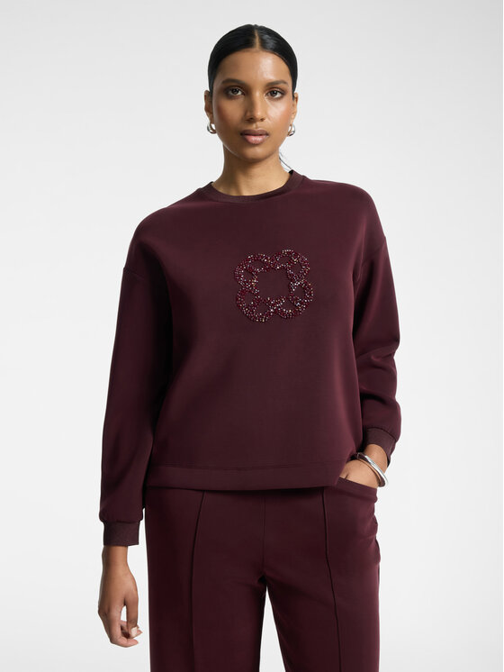 Elena Mirò Elena Mirò Bluza G809Z000680N039 Bordowy Regular Fit
