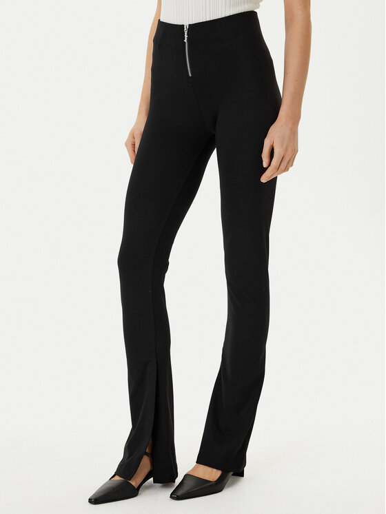 HUGO HUGO Текстилни панталони Nuflare_B 50554485 Черен Flare Fit