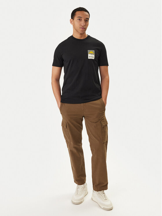 BOSS BOSS T-Shirt Plain 50556023 Schwarz Regular Fit