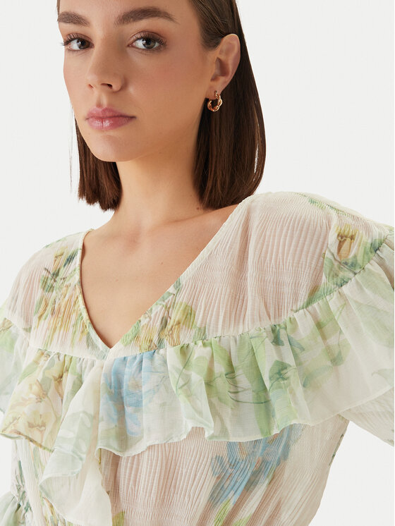 Guess Guess Коктейльна сукня W6GKA5 W2400 Зелений Regular Fit