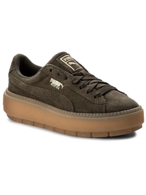 Puma suede platform grün discount