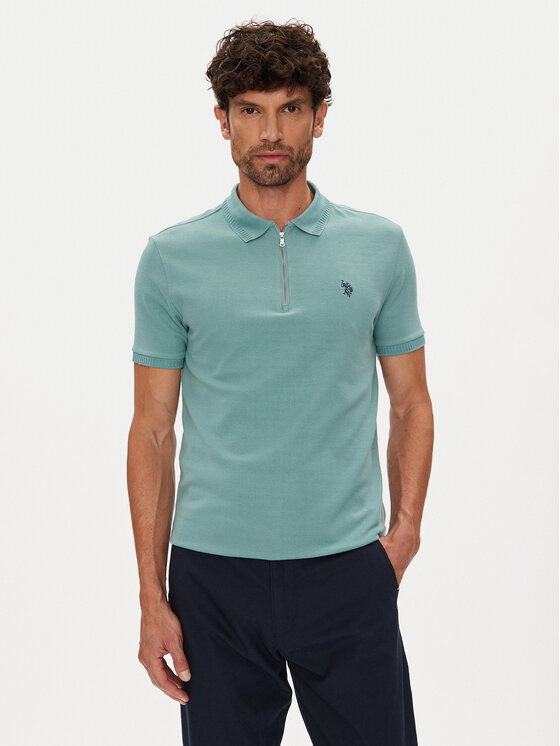 U.S. Polo Assn. U.S. Polo Assn. Polo MUP3335 Zielony Regular Fit