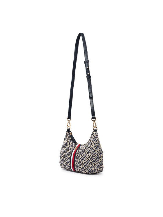 Tommy Hilfiger Tommy Hilfiger Geantă Th Jacquard Ess Shoulder Bag AW0AW19331 Albastru