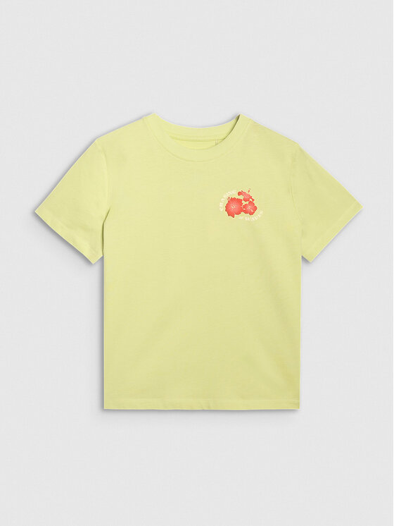 4F 4F T-Shirt FOB SUMMER Żółty jasny Oversize