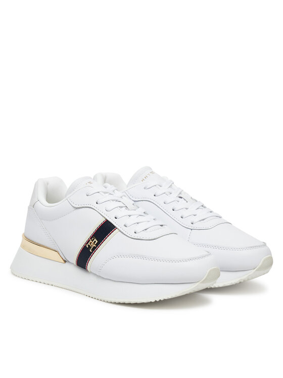 Tommy Hilfiger Tommy Hilfiger Sneakersy Webbing Runner FW0FW08904 Biały