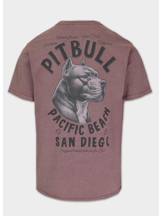 PITBULL PITBULL T-Shirt AUTOMATIC Bordowy Regular Fit