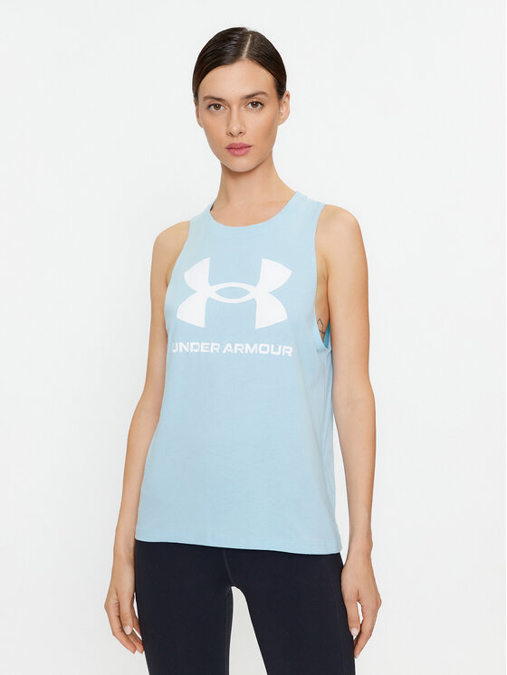 Under Armour Top Ua W Live Sportstyle Tank 1356297 Modra Loose Fit
