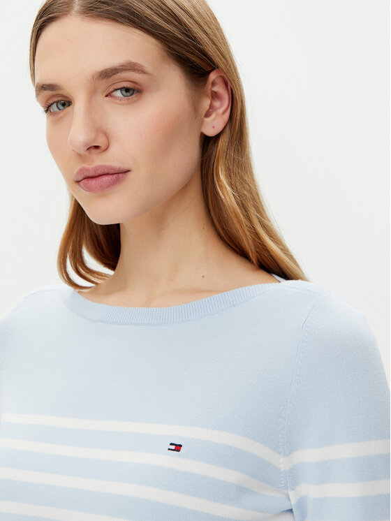 Tommy Hilfiger Tommy Hilfiger Pullover WW0WW40099 Himmelblau Regular Fit