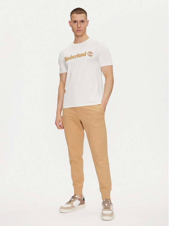 Timberland Timberland Tričko TB0A5UPQ Écru Regular Fit