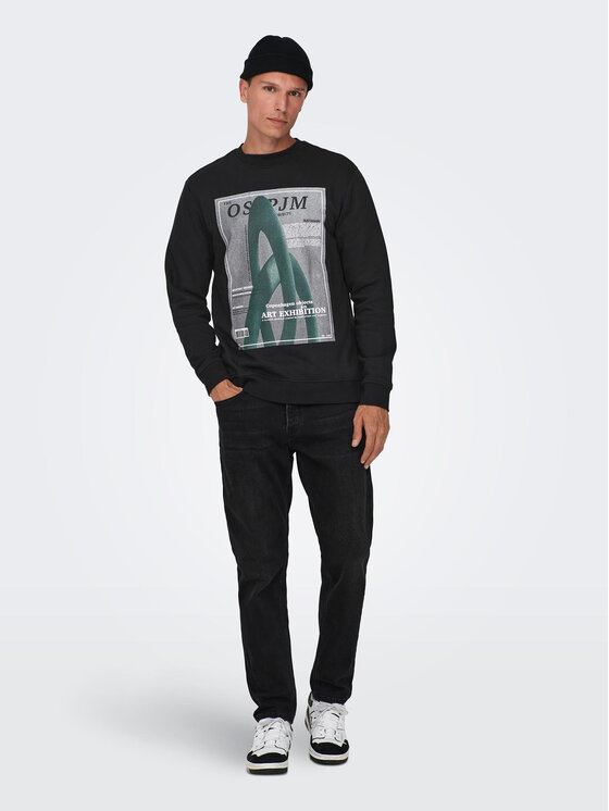 Only & Sons Only & Sons Bluza 22026379 Czarny Regular Fit