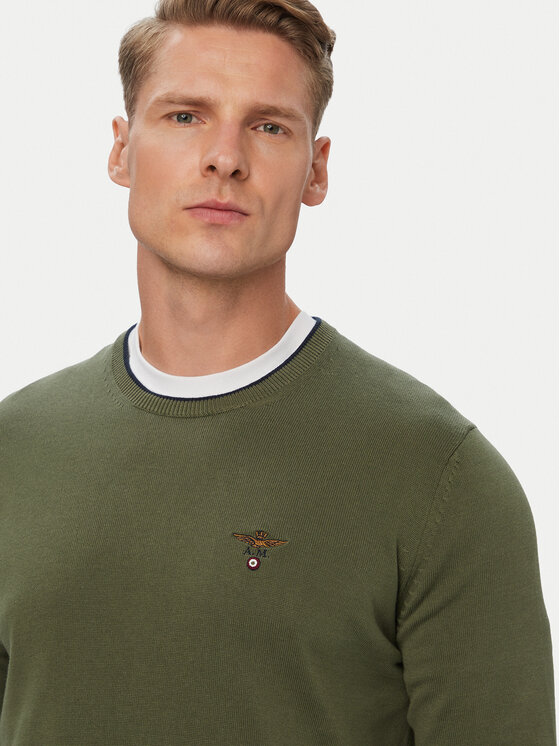 Aeronautica Militare Aeronautica Militare Pullover 262MA1631UL00506 Khakifarben Regular Fit