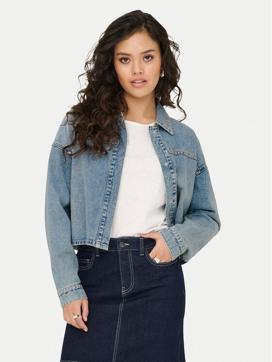 JDY JDY Farmer kabát Aspen 15351405 Kék Regular Fit