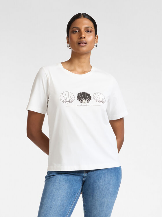 Elena Mirò Elena Mirò T-shirt G088Z000721N011 Bianco Regular Fit