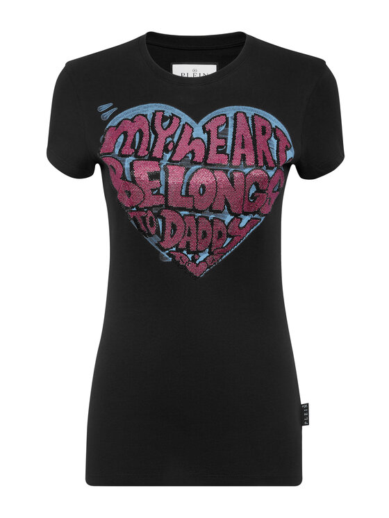 PHILIPP PLEIN PHILIPP PLEIN T-Shirt 787 Czarny Skin Tight Fit