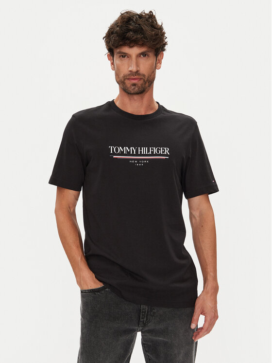 Tommy Hilfiger Tommy Hilfiger T-särk Brand Love MW0MW40324 Must Regular Fit