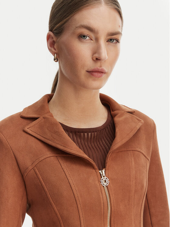 Rinascimento Rinascimento Jacke aus Kunstleder CFC0127914003 Braun Slim Fit