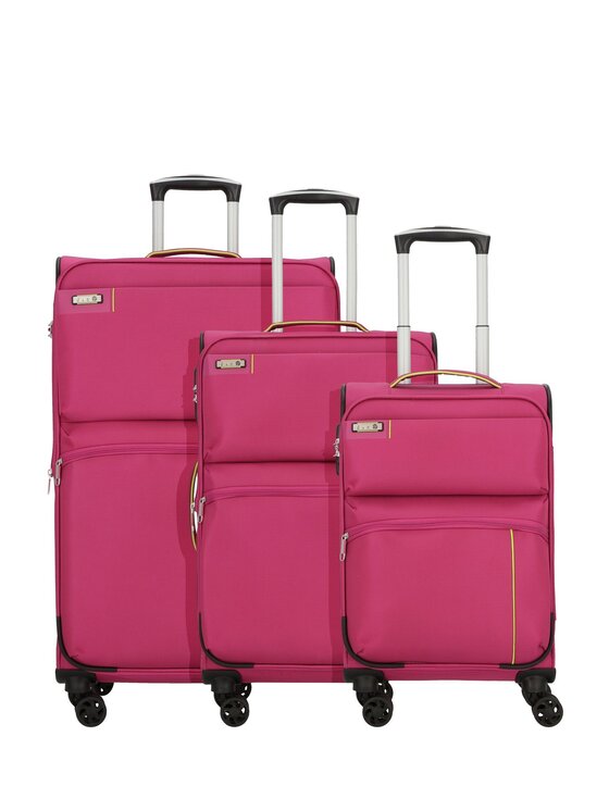 D&N D&N Komplet walizek 162295 Różowy