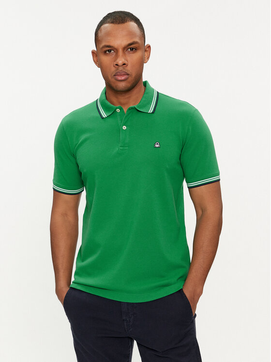 United Colors Of Benetton Poloshirt 3WG9J3181 Grun Regular Fit Modivo