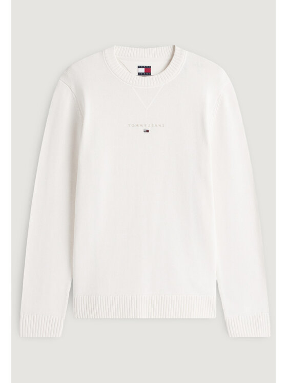 Tommy Jeans Tommy Jeans Πουλόβερ DM0DM22352 Λευκό Casual Fit