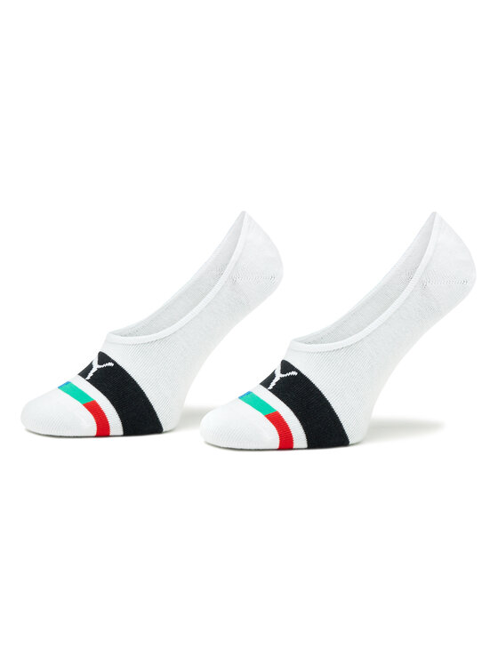 Puma Súprava 2 párov krátkych detských ponožiek Kids Seasonal Footie 2P 938009 Biela
