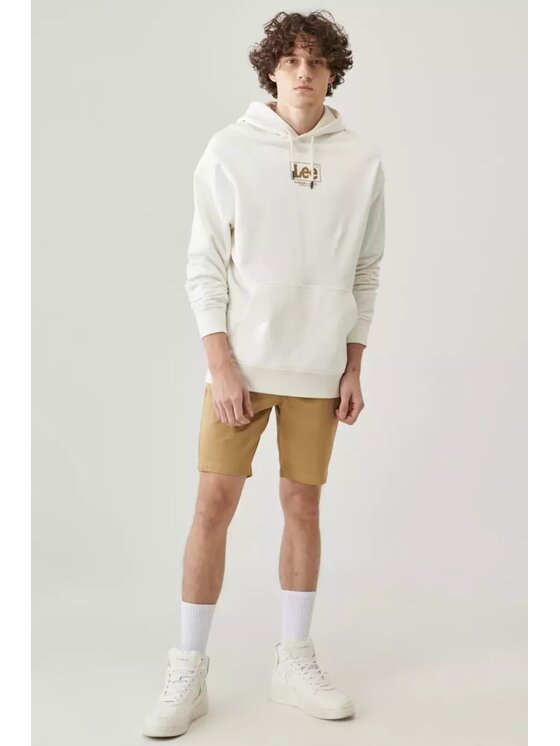 Lee Lee Felpa LOGO LOOSE HOODIE Beige Regular Fit