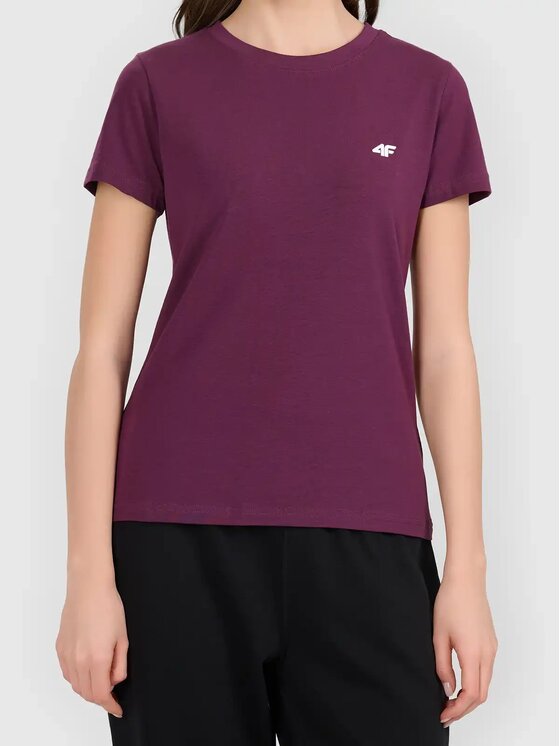 4F 4F T-Shirt 4FWAW26TTSHF3500-60S Κόκκινο Slim Fit