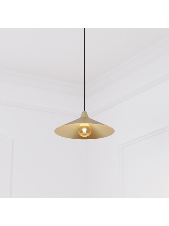 MIAhome MIAhome Lampa wisząca, metalowa, złota Rosie Złoty