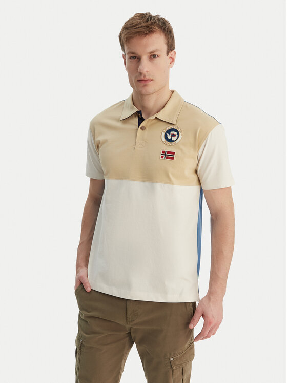 Napapijri Napapijri Polokošile E-Reflect NP0A4H4B Écru Relaxed Fit