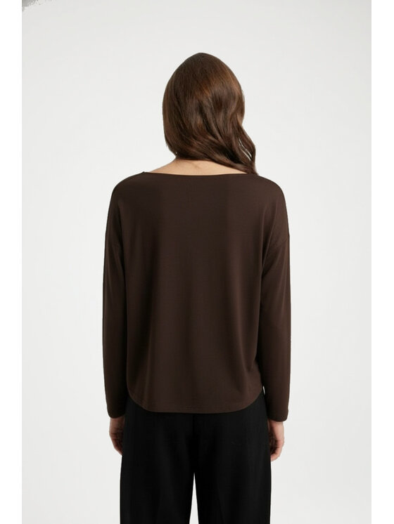 CLICK CLICK Μπλουζάκι 10-6966 Καφέ Regular Fit