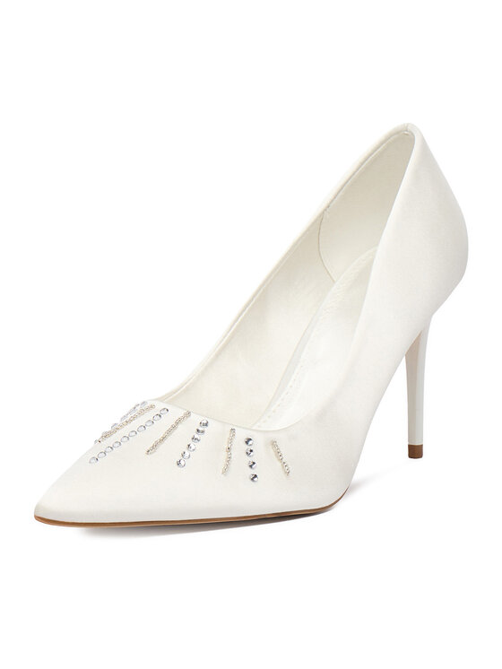 DeeZee DeeZee Pantofi cu toc subțire CEO-CD24-205 Alb