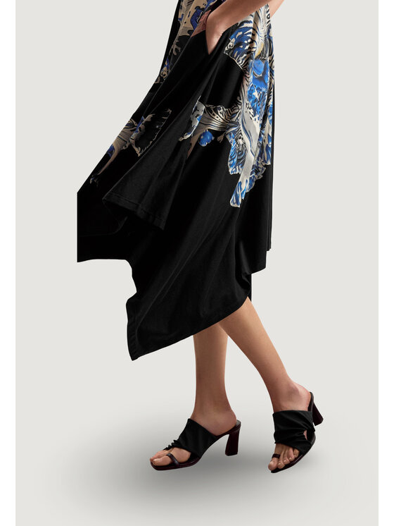 Desigual Desigual Φόρεμα καθημερινό VEST_ORCHID_LACROIX Μαύρο Casual Fit