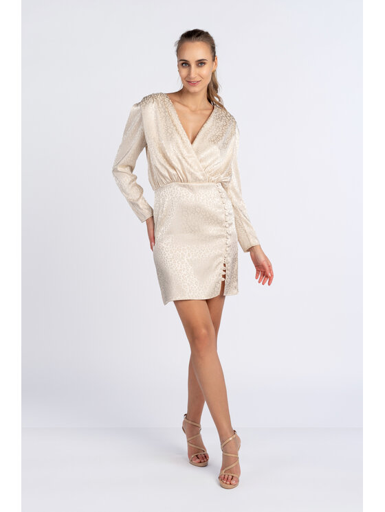 Salme Salme Elegantné šaty Drea Écru Regular Fit