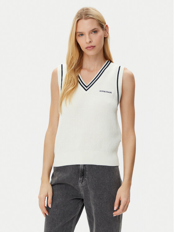 Guess Jeans Guess Jeans Džemperis W5GR02 Z3HM1 Écru Regular Fit