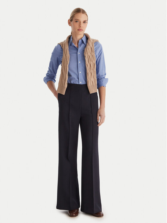 Tommy Hilfiger Tommy Hilfiger Spodnie palazzo WW0WW48406 Granatowy Wide Leg