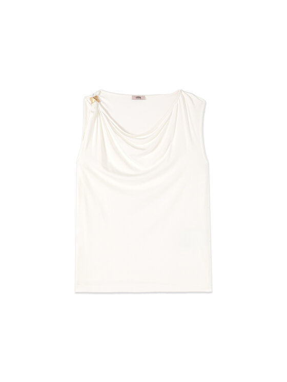 Oltre Oltre T-Shirt G045J004569N011 Biały Slim Fit