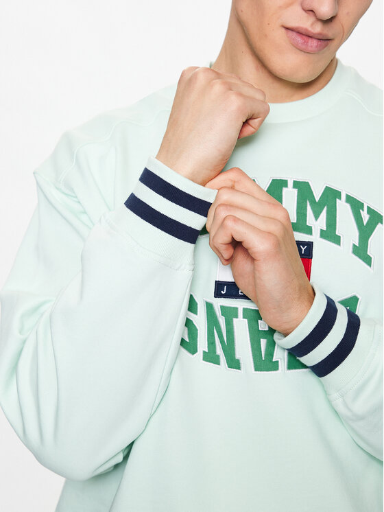 Tommy Jeans Tommy Jeans Bluză Boxy Arched Logo DM0DM16375 Verde Boxy Fit