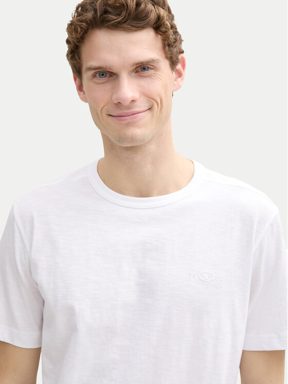 Tom Tailor Tom Tailor T-Shirt 1045627 Bílá Regular Fit