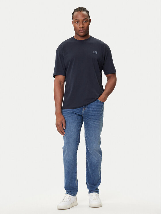 BOSS BOSS Majica Te_Move 50547087 Mornarsko modra Relaxed Fit